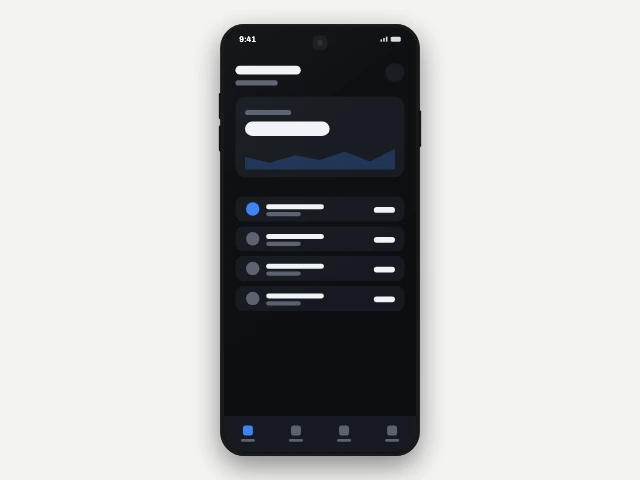 Phone - under display mockup frame, drawn rather than photographed