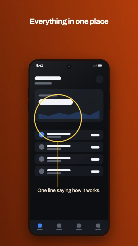 Highlight ring app store screenshot template - A ring drawn round the part of the screen that matters.
