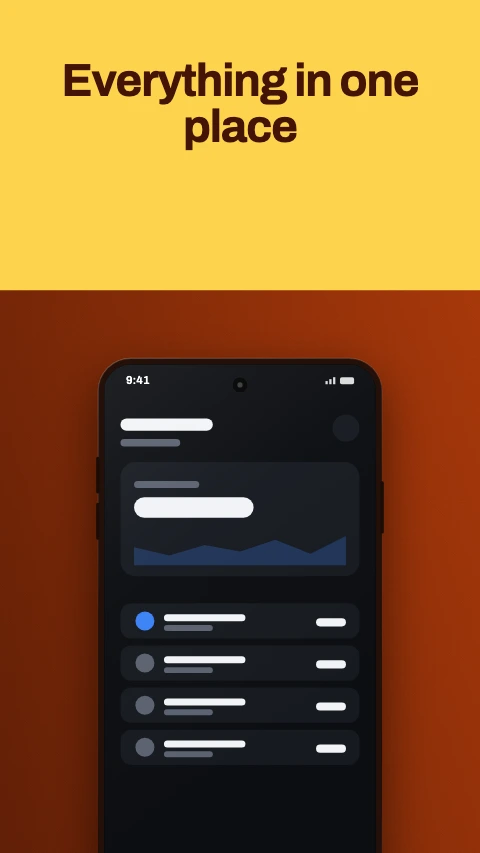 Cut type app store screenshot template - A block of colour with the headline knocked out of it.