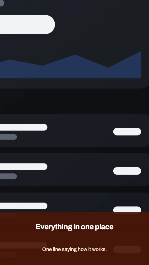 Close up app store screenshot template - The screen blown up past every edge, so one corner of the app fills the frame.