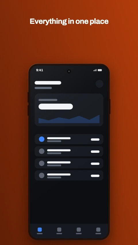 The Ember colour theme on an app screenshot - Burnt orange over a deeper ember. Warm where the dark registers are cool.