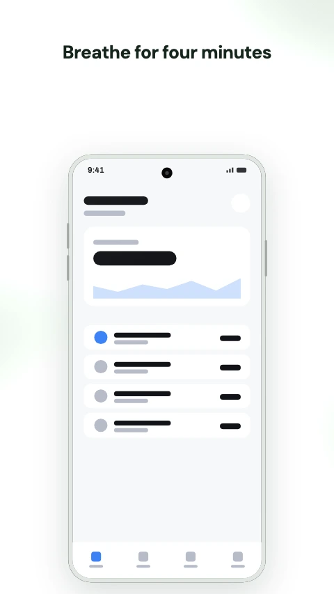 The Sage colour theme on an app screenshot - Muted greens on light. Wellness without the stock photography.